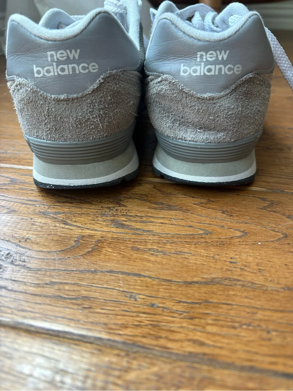 New Balance Kids Grey Suede & Mesh 574 Lace Sneakers